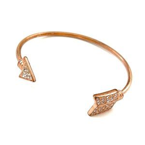 Rose Gold Plated Arrow Cuff Bracelet